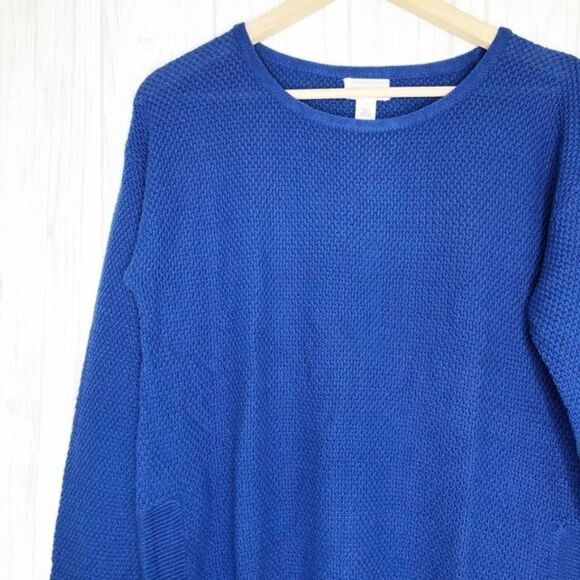 CASLON Blue Texture Knit Tunic Sweater - Picture 2 of 7